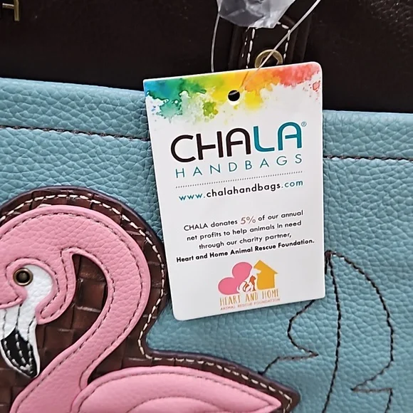 Chala vegan NWT pink flamingo bag - Picture 3 of 8